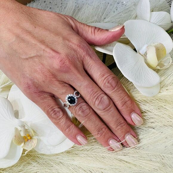 Natural Sapphire Diamond Ring 6.25 14k W Gold 2.93 TCW Certified $5,950 216682 - Picture 8 of 11